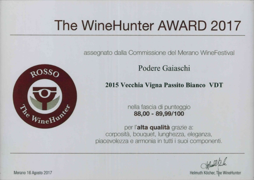 Vecchiavigna winehunter 2015